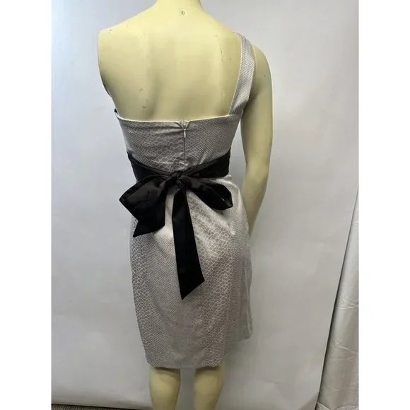 DB Studio White Stretch‎ Light Gray Dress Size 2 - Picture 9 of 11